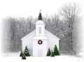 Country Christmas Kirche schneit